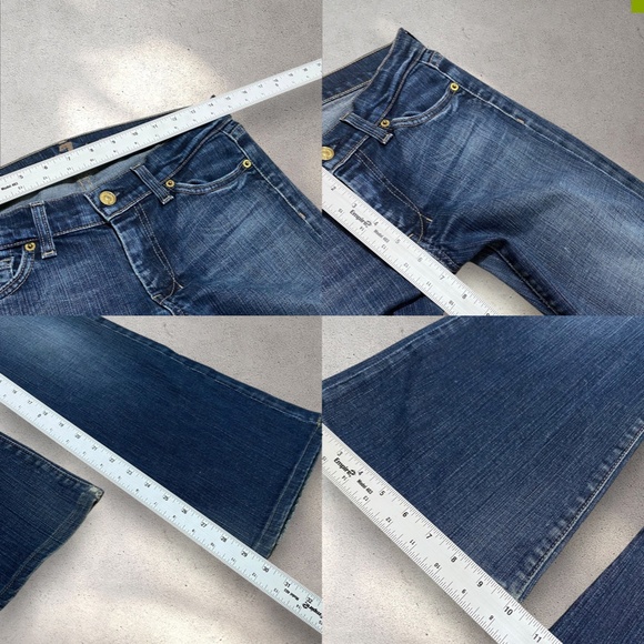 7 For All Mankind "Dojo" Low Rise Flare Jeans - Picture 6 of 6